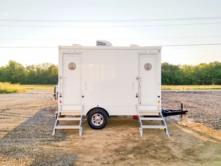 luxury restroom trailer for outdoor weddings