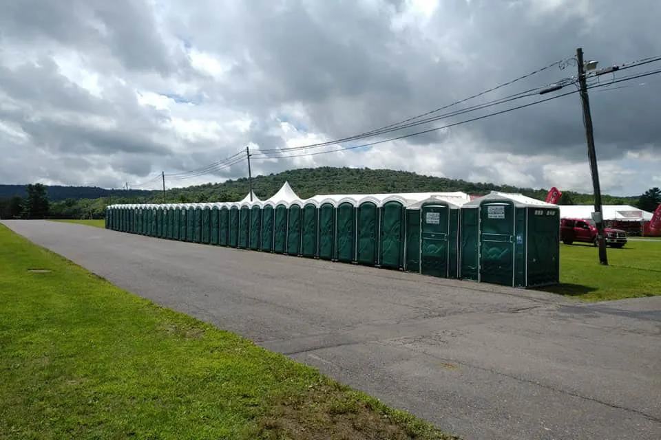 line of portable restrooms explaining who midatlantic portable restrooms are